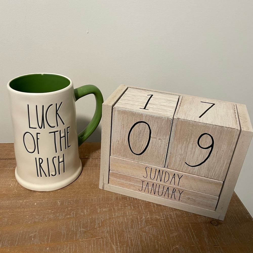 New Rae Dunn luck of the Irish beer stein